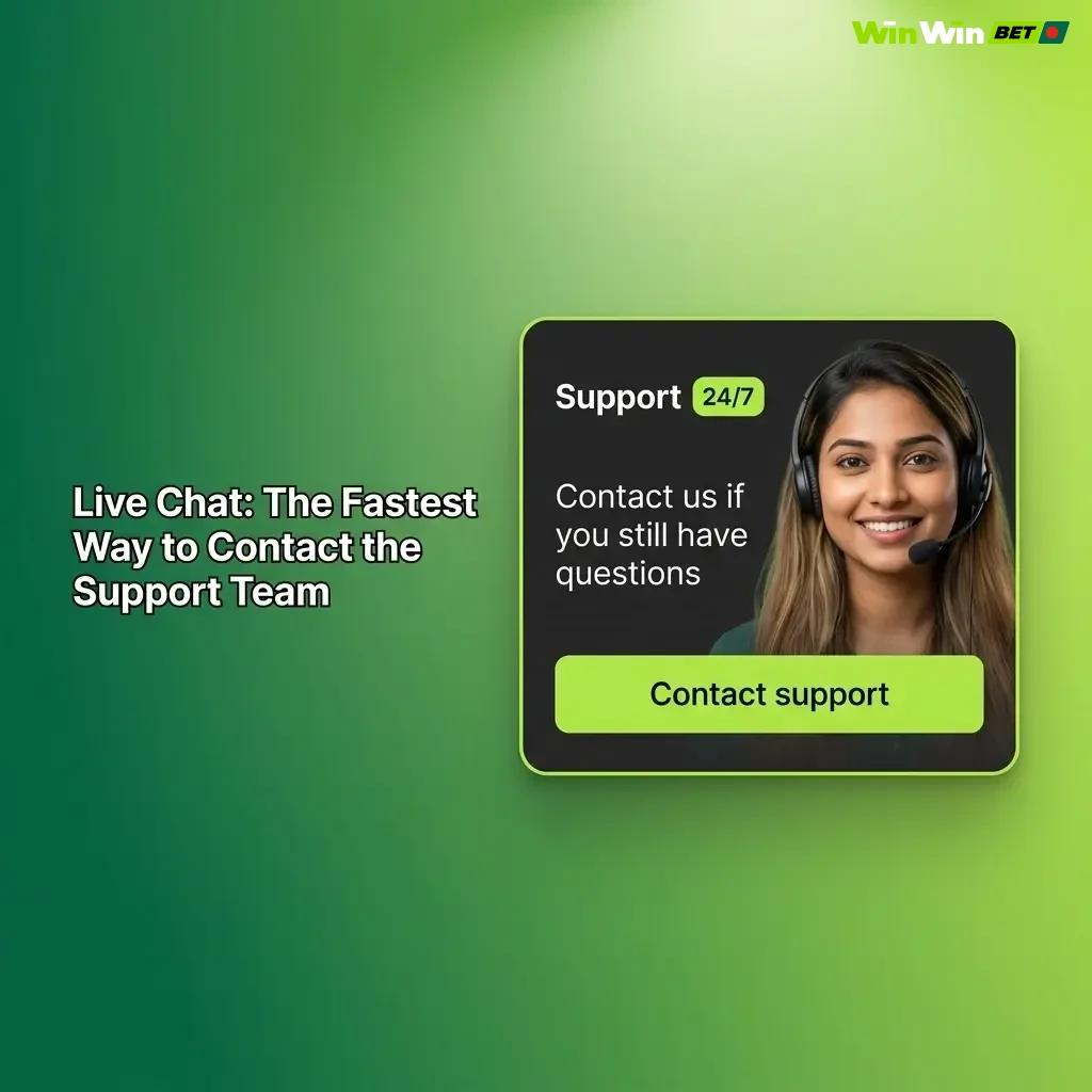 WinWin live chat support available 24/7 for account, deposits, bonuses, and game issues with under 2-minute response time.