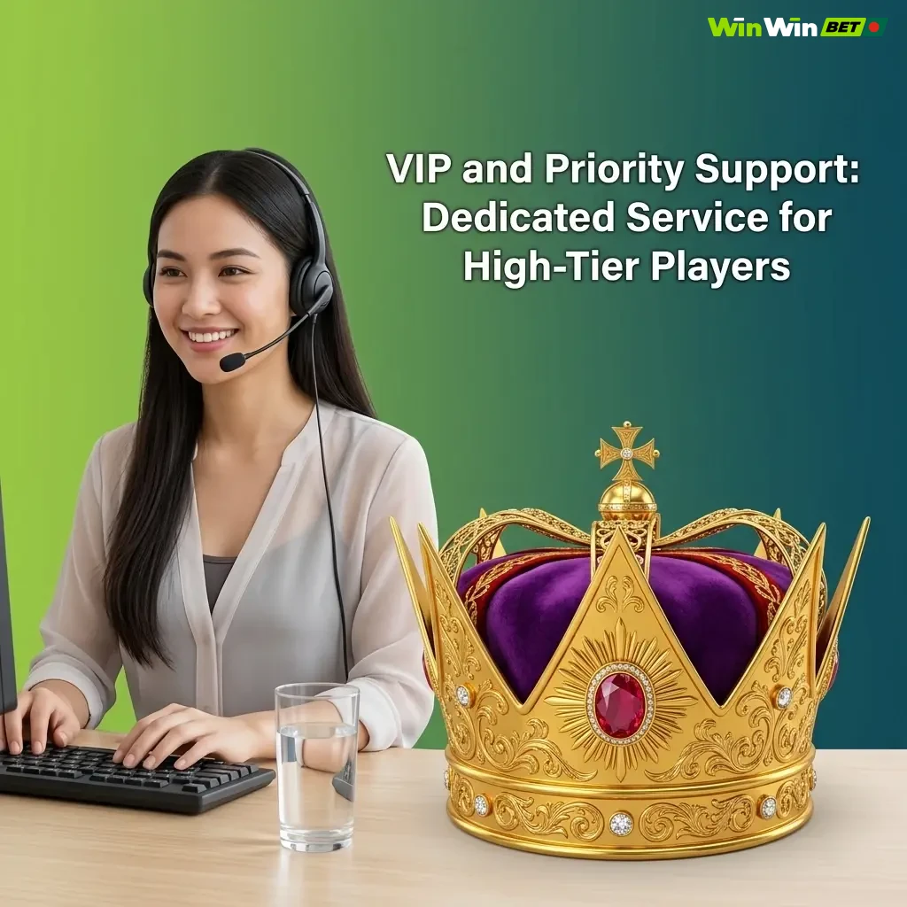 WinWin VIP priority support service offering dedicated assistance, faster response times, and personalised help for high-tier players