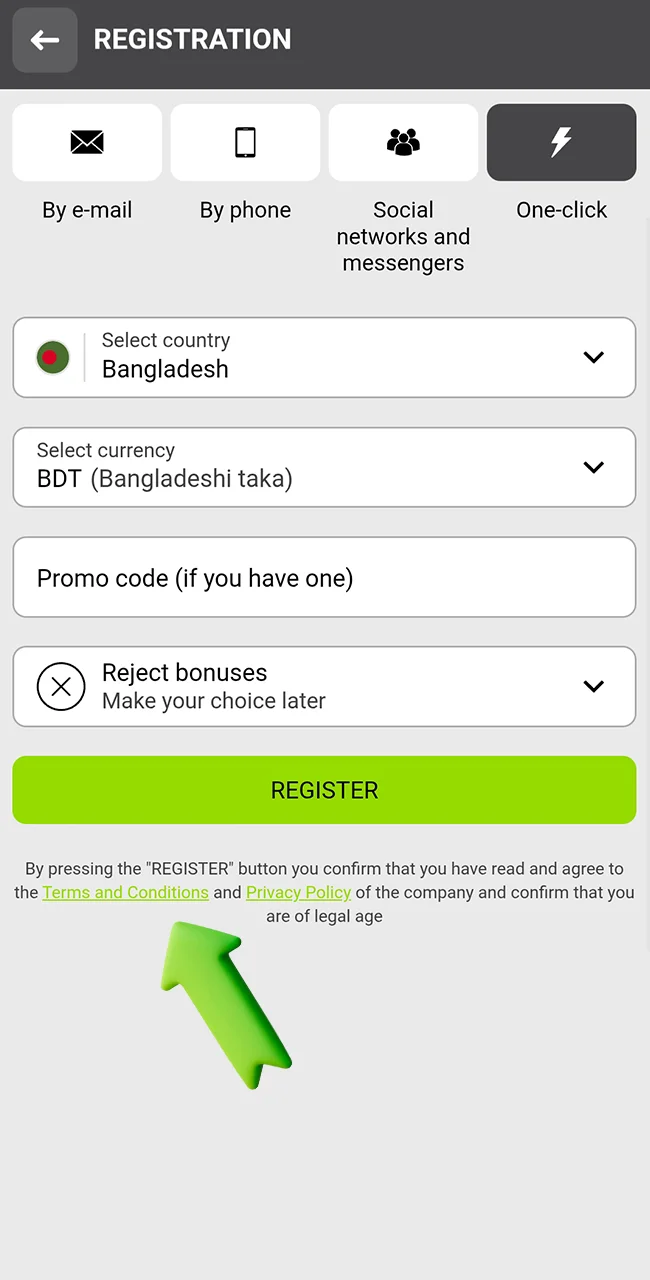 Accept user rules on the WinWin site.