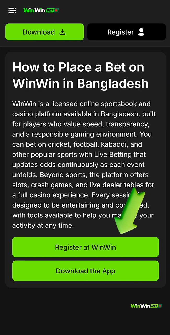 Go to the official WinWin site today.