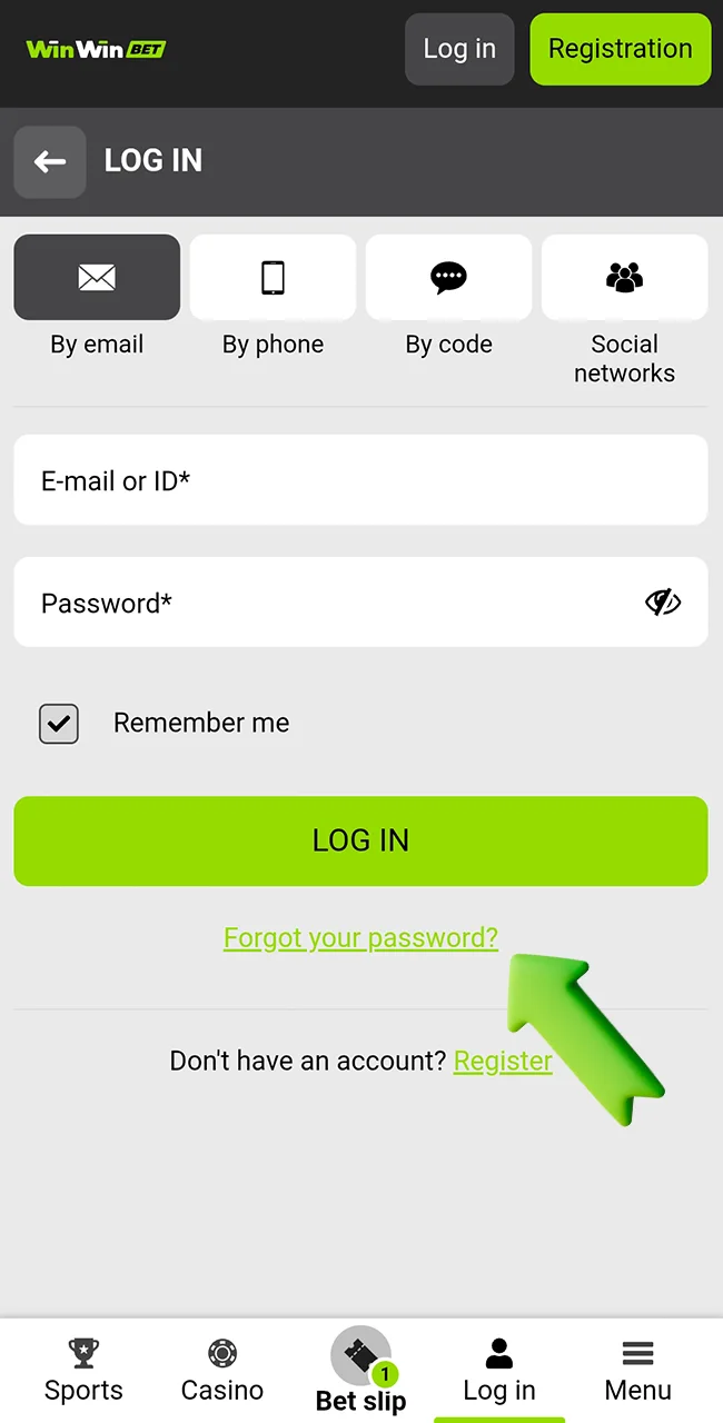 Hit the forgot password link on WinWin site.