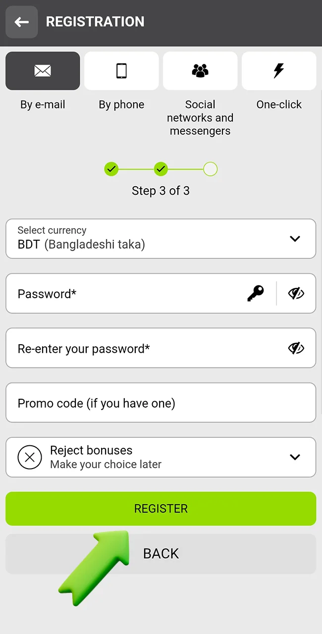Finish your account setup on the WinWin site.